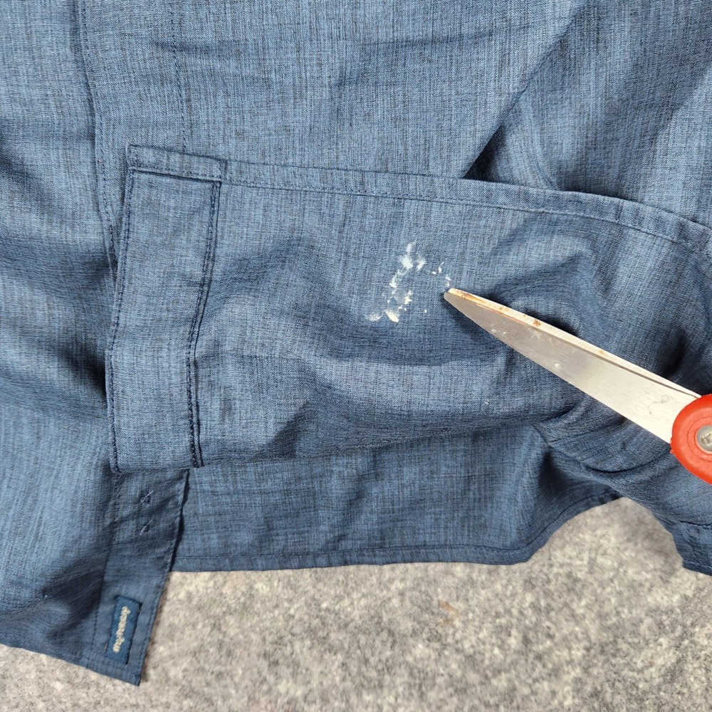 Magellan Gear Fishing Shirt Men L Blue Long Sleeve Ventilated Hiking Outdoor - Picture 9 of 16